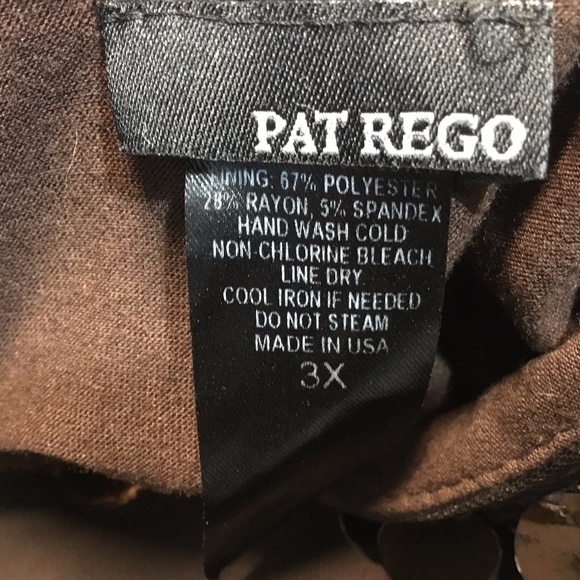 Brown Plus Size Layered Top with Sequins Pat Rego - Picture 5 of 7